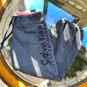 🌸CALVIN KLEIN🌸- Bright Pink Waistband/ Dark Grey Joggers- Size M